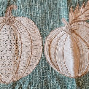 Lillian August Sage Green Embroidered Pumpkin Table Runner Fall Decor 48 Inch